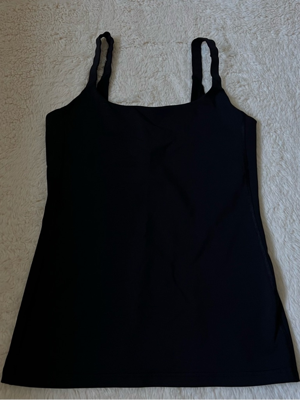 Lululemon Black Stretch Tank Top Scoop Neck Athletic Fit Women's Activewear 6